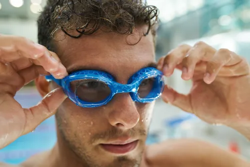 Miniatura 8 de Arena Gafas de natación unisex para adultos Air-Soft antiniebla para hombres y mujeres, diseño ligero y cómodo, sellos acolchados, lentes sin espejo