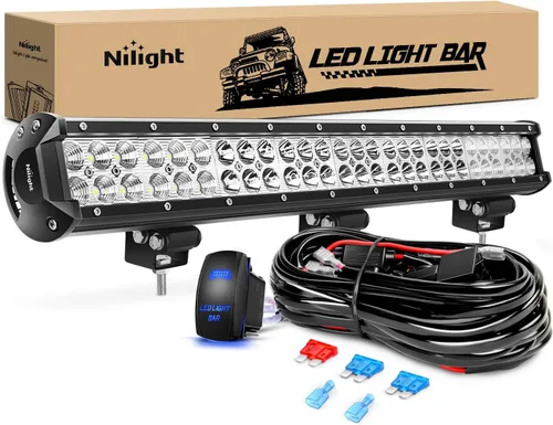 Miniatura 12 de Nilight 39 Pulgadas 252W Barra de Luz LED Combo Puntal y Dispersión 24V 12V Iluminación para Barco, Iluminación de Conducción Todoterreno, Luces