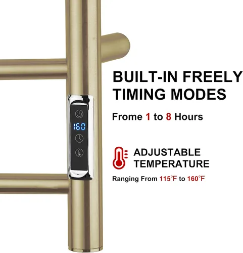 Miniatura 3 de Toalleros térmicos para baño, calentadores eléctricos de toallas para montar en la pared con temporizador y control de temperatura, calentador