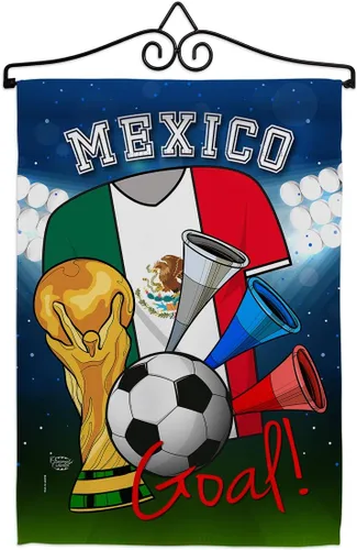 Miniatura 15 de Juego de bandera de México de la Copa del Mundo de Fútbol de México para jardín, juego de portería, pelota de fútbol, entretenimiento, actividad