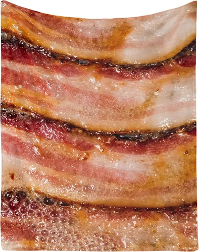 Manta de vellón con estampado de tocino, ligera, regalo para cumpleaños, Navidad, mantas de franela suave para todas las estaciones, cama, sofá,