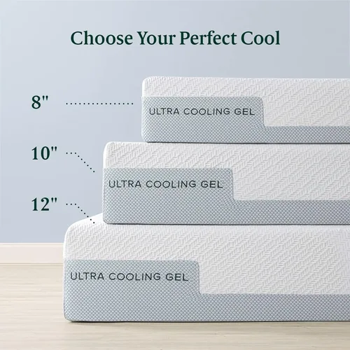 Miniatura 7 de ZINUS - Colchón de espuma viscoelástica de gel ultra refrescante de 8 pulgadas, funda de punto suave fresco al tacto, alivio de presión, certificado