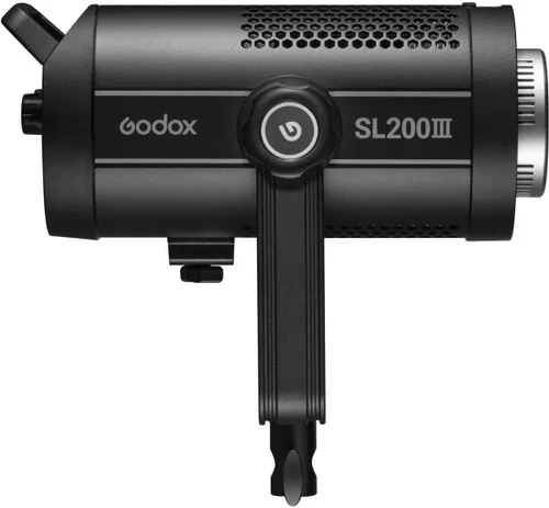 Godox SL200III 215W 5600K Luz de video LED de luz diurna con salida de 95600 Lux y yugo giratorio en forma de U para transmisión en vivo y