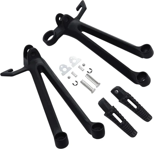 Miniatura 2 de TCT-MOTORPARTS Estriberas de pie del pasajero trasero para Suzuki GSXR1000 GSX-R1000 2005-2006 Negro arena
