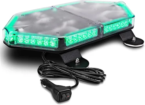 Miniatura 26 de NanoFlare NFMB56 Mini Barra de Luz Estroboscópica LED Roja Blanca de 17" 12V 56W [Clase SAE 1] [Imán/Montaje Permanente] Barra de Luz de Baliza