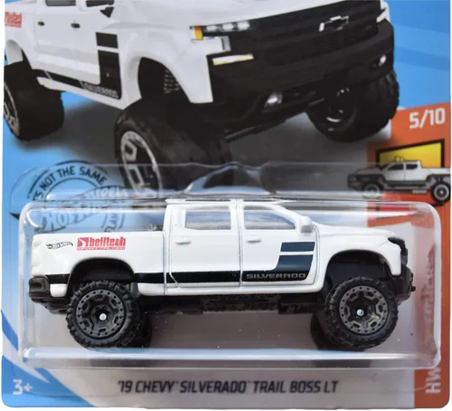 Miniatura 2 de Hot Wheels Chevy Silverado Trail Boss LT 151/250 '19, color blanco