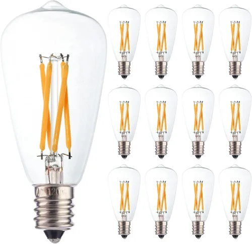 Miniatura 8 de Paquete de 6 bombillas LED Edison ST38 E12 vintage LED Edison equivalente a 40 W, 10000 horas, 4 W, 2200 K, bombillas de repuesto para lámpara