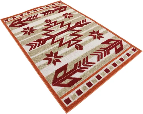 Miniatura 6 de Unique Loom Outdoor Modern Collection - Alfombra de área - Albuquerque (2' x 3' 1" Rectángulo Beige/Marrón)