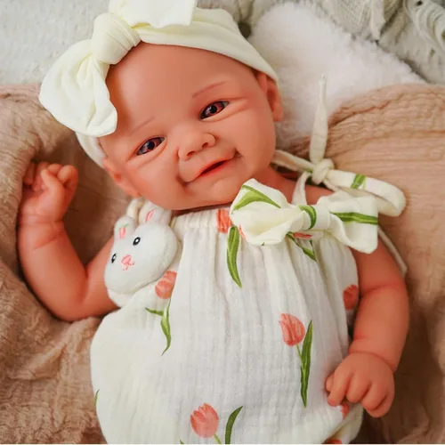 Miniatura 11 de Muñecas de bebé Reborn que se ven reales - 12 pulgadas Cuerpo completo de silicona Niña bebé durmiendo hecha a mano Cara realista Detalles