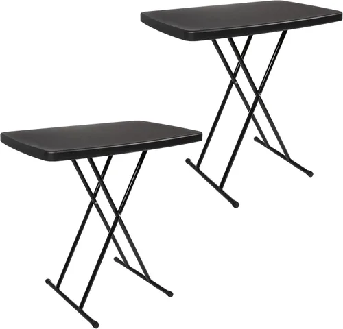 Miniatura 26 de Lavish Home Mesas plegables portátiles – Escritorio plegable portátil ligero – Mesa de plástico de 6 pies de largo para camping, jugar a las cartas