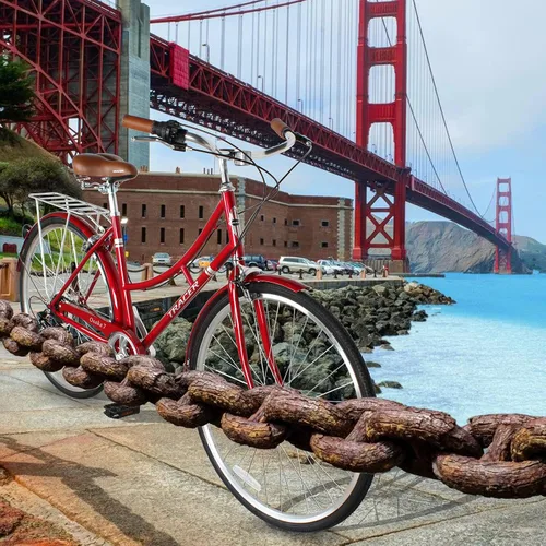 Miniatura 7 de Tracer Osaka - Bicicletas híbridas, marco de acero, Shimano Nexus Inter 3/7 velocidades, agarre marrón asiento marrón, bicicleta de carretera, Rojo