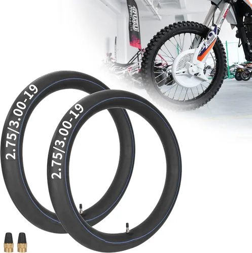 Paquete de 2 tubos interiores de repuesto 2.75/3.00-19 70/100-19 para CRF KLX TTR125 KX100 Pit Dirt Bike Motocross, TR4 vástago de válvula recto