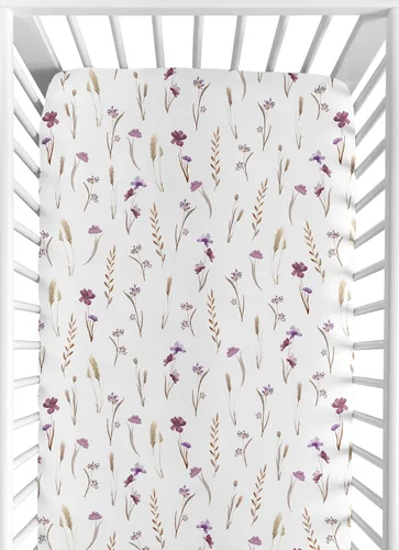 Miniatura 10 de Sweet Jojo Designs Sábanas bajeras para cuna (jardín bohemio rosa floral) para niñas, guardería infantil, habitación de niños pequeños