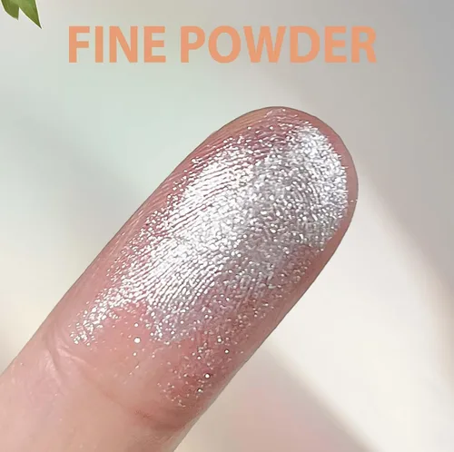 Miniatura 5 de Polvo de uñas con efecto espejo súper brillante 2025, polvo de uñas cromado perla blanca, polvo de pigmento iridiscente con efecto de luz de luna