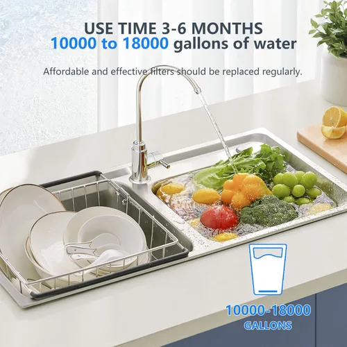 Miniatura 8 de BLUERISE Filtro de agua de 5 micrones de 10" x 2.5" de repuesto para sedimentos para toda la casa, cartucho de repuesto para filtro de agua