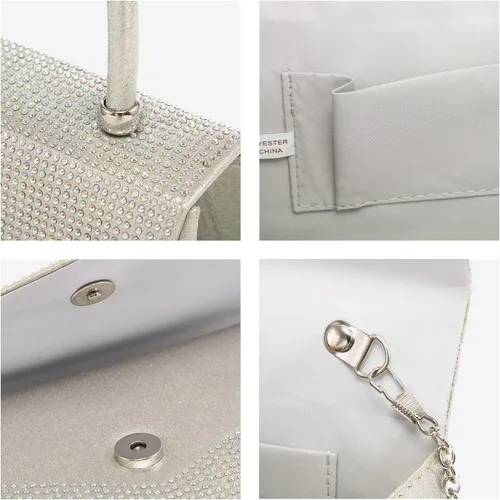 Miniatura 45 de Dasein Bolso de noche para mujer, embragues de fiesta, bolsos de boda, cóctel, baile de graduación, bolsos con purpurina esmerilada