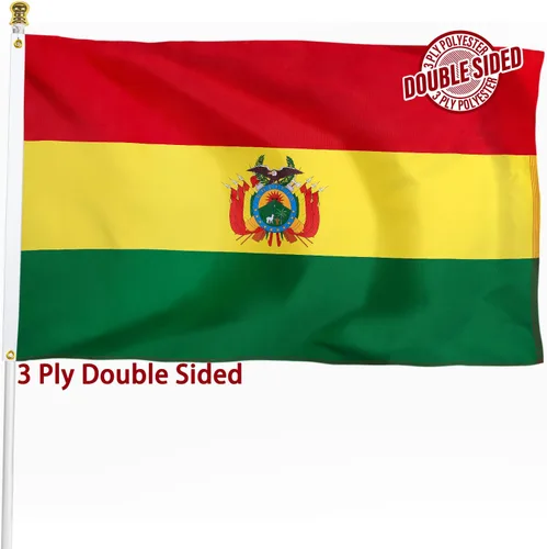 Miniatura 15 de Bandera de Nicaragua de 3 x 5 pies para exteriores, bandera nacional nicaragüense, bandera nacional nicaragüense, doble cara de 3 capas de poliéster