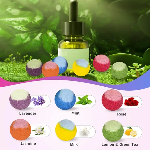 Miniatura 3 de Juego de 30 bombas de baño de regalo, mini bombas de baño orgánicas naturales, hechas a mano con rica efervescencia, regalo de cumpleaños