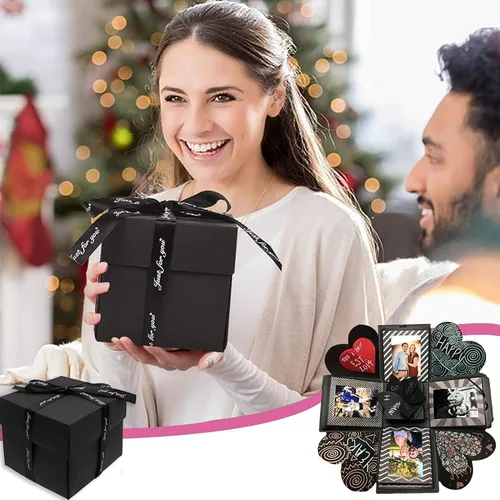 Miniatura 2 de Caja de regalo creativa con 4 caras, álbum de fotos hecho a mano, álbum de recortes, regalo de cumpleaños sorpresa, boda o día de San Valentín