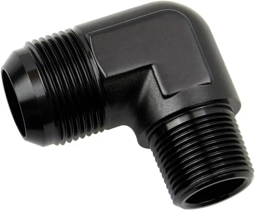 Miniatura 26 de Adaptador de tubo de manguera de combustible de aluminio recto 16AN acampanado a 3/4" NPT macho Unión de rosca negro