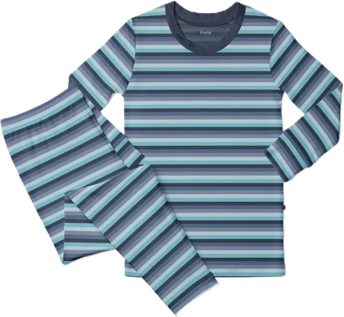 Miniatura 92 de KicKee Pants Conjunto de pijama de manga larga con estampado de piezas