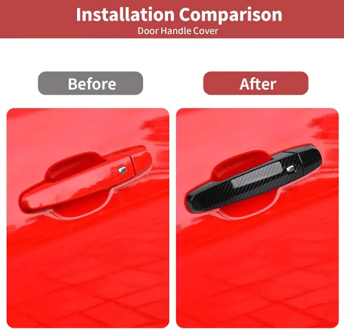 Miniatura 5 de CheroCar Compatible con Camaro - Cubierta para manija de puerta exterior, accesorios de decoración para exteriores compatibles con Chevrolet Camaro