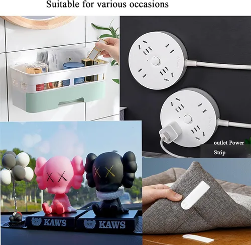 Miniatura 7 de Tiras grandes para colgar cuadros resistentes, 32 pares (64 tiras) Adhesivas para paredes sin daños perchas para cuadros sin clavos Tiras adhesivas