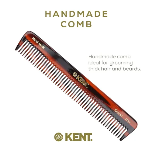 Miniatura 3 de Kent R5T - Peine desenredante de dientes anchos, peine de dientes anchos para tocador, barba para cabello grueso, rizado, ondulado, peines