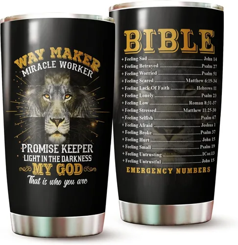 Vaso cristiano – Regalos para cristianos en Navidad, cumpleaños – Vasos religiosos – Taza cristiana – Regalos cristianos para hombres y mujeres –