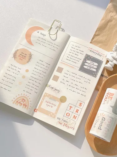 Miniatura 8 de WT Juego de Pegatinas de Cinta Washi Motivacionales, 3 Rollos, Diseños Originales, Pegatinas de Palabras Inspiracionales con Marco, Cinta Decorativa