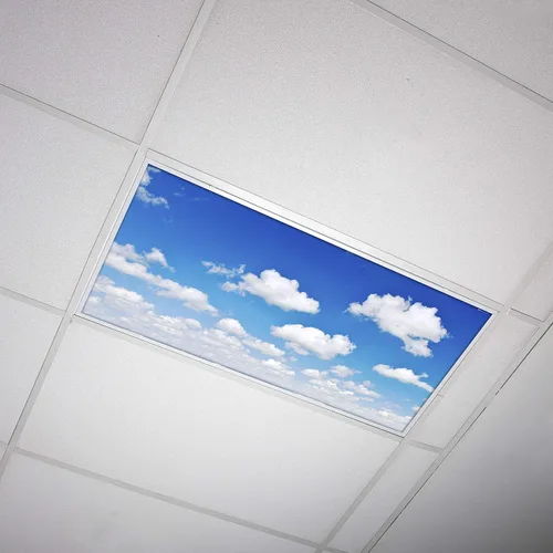 Miniatura 8 de Cubierta de luz fluorescente para luces de techo de aula, nubes rosadas, inserto de película retroiluminada de alta calidad 2 x 4