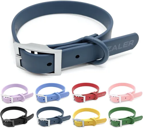 Miniatura 15 de ZALER Collar de perro impermeable, collares de perro ajustables a prueba de olores, fáciles de limpiar, collares suaves y cómodos para perros Verde