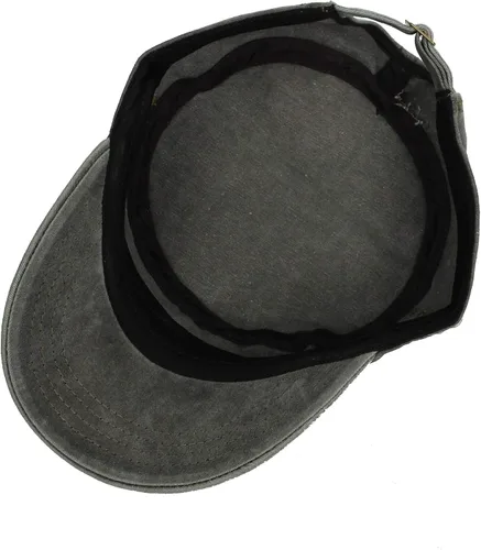 Miniatura 5 de WITHMOONS Gorra de cadete de algodón lavado Sombrero militar vintage para hombre y mujer KZ40037