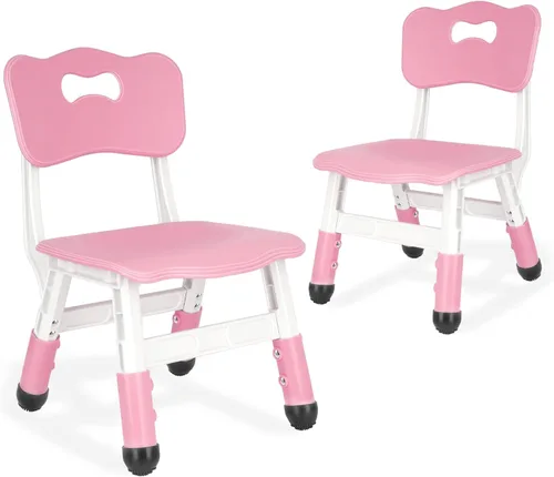 Miniatura 10 de Silla para niños de altura ajustable, sillas para niños de 2 a 8 años con fundas para pies para el hogar, aula, jardín de infantes y lugares