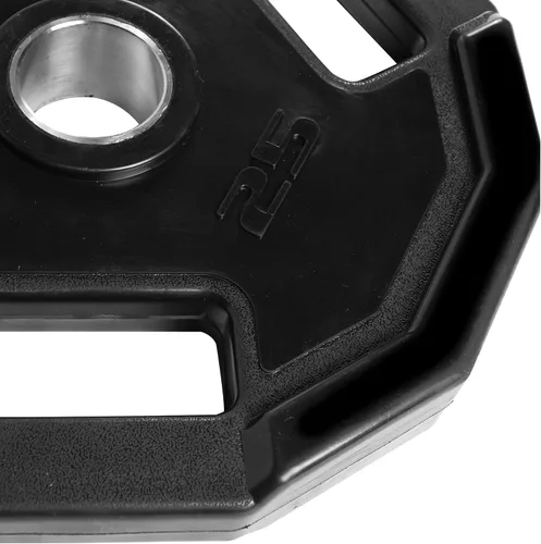 Miniatura 2 de CAP Barbell - Discos de agarre olímpico de goma de 12 lados, color negro Múltiples tamaños