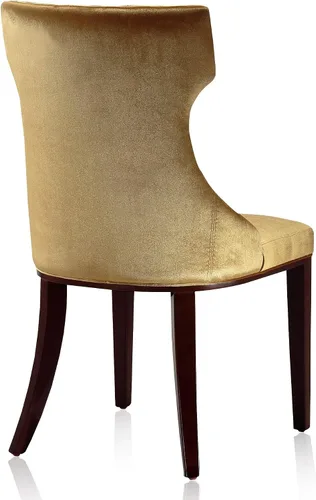 Miniatura 7 de Manhattan Comfort Reine MDining - Juego de 2, asientos tapizados con costuras de diamante, marco de madera de haya maciza, base de 4 patas, altura