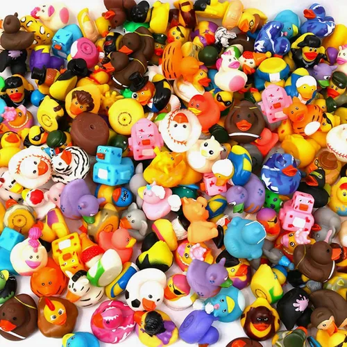 Miniatura 10 de WQTHE Paquete de 30 patos de goma para Jeeps Ducking, pato flotante a granel de 2.3 pulgadas para niños, surtido de juguetes de baño para bebés
