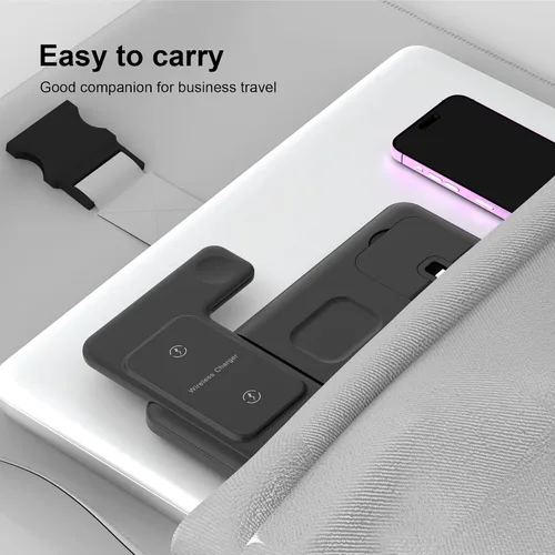 Miniatura 9 de Cargador inalámbrico para estación de carga de iPhone, plegable 4 en 1, carga rápida para iPhone 16, 15, 14, 13, 12 Pro Max, soporte de cargador