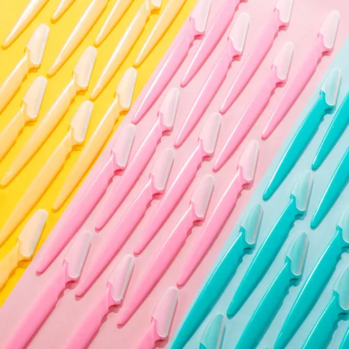 Miniatura 7 de Boao 96 piezas de maquinilla de afeitar de cejas, afeitadoras de cejas Dermaplaning herramienta para mujeres con cubierta de precisión