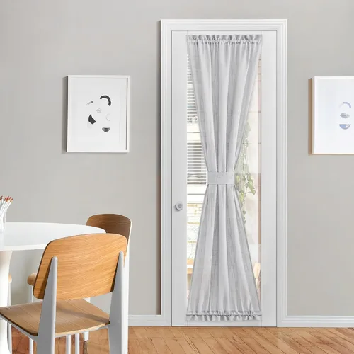 Miniatura 96 de NICETOWN - Cortinas transparentes para puerta de ventana, tratamiento de ventana lateral para puertas estrechas de vidrio/cocina/puerta delantera
