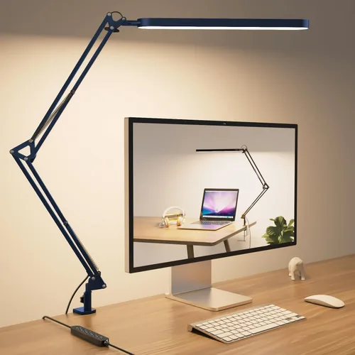 Miniatura 9 de SKYLEO Lámpara de escritorio LED - Luz de escritorio de 33.5 pulgadas - Cuello de cisne flexible - 5 modos de color x 11 niveles de brillo - 1300LM