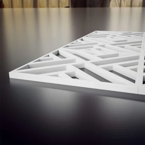 Miniatura 5 de Ekena Millwork Paneles de pared decorativos Killeen extra pequeños de 7 3/8 pulgadas de ancho x 7 3/8 pulgadas de alto x 3/8 pulgadas de alto, PVC