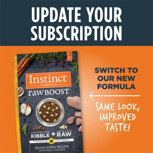 Miniatura 3 de Instinct Raw Boost, alimento seco natural para perros con trozos liofilizados, alta proteína y receta sin granos, pollo real, bolsa de 4 libras
