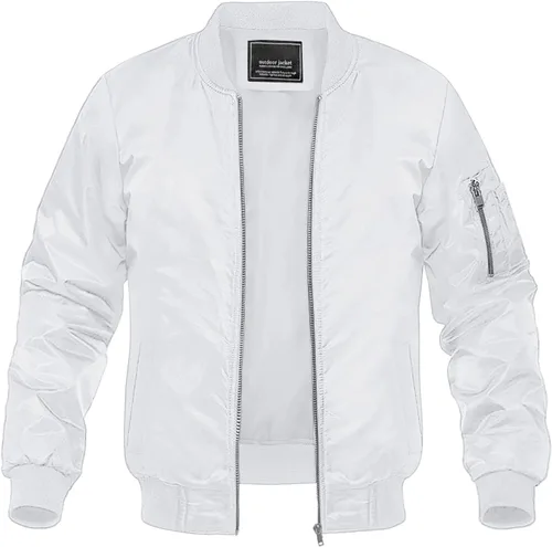 Miniatura 21 de MAGNIVIT - Chaqueta bomber ligera para hombre, cortavientos, casual, para primavera y otoño, para exteriores