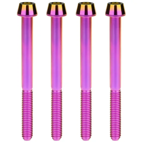 Miniatura 54 de Titanio Ti M6 x 10 16 18 20 25 30 35 40 45 50 55 60 2.559 in Allen - Tornillos hexagonales de 2.559 in, tornillos cónicos, paquete de 4