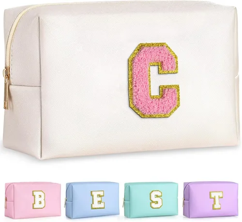 Miniatura 112 de TOPEAST - Bolso de maquillaje para mujer, G Blanco nacarado-rosa