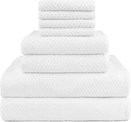 Miniatura 18 de HOMEXCEL Juego de Sábanas de Baño Toallas Paquete de 2 (35 x 70 Pulgadas), Toallas de Baño Ultra Suaves para Baño, Toallas Ligeras y de Secado Negro