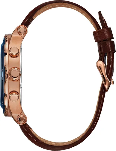 Miniatura 2 de Guess Hombre piel café y Rose Gold-Tone Reloj Deportivo