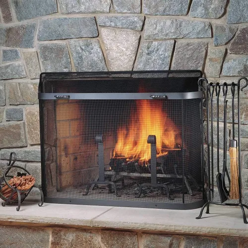 Miniatura 2 de Pilgrim Home and Hearth Pilgrim Serie SGI - Protector de chispas para chimenea, 31 pulgadas de ancho x 31 pulgadas de alto x 6.5 pulgadas
