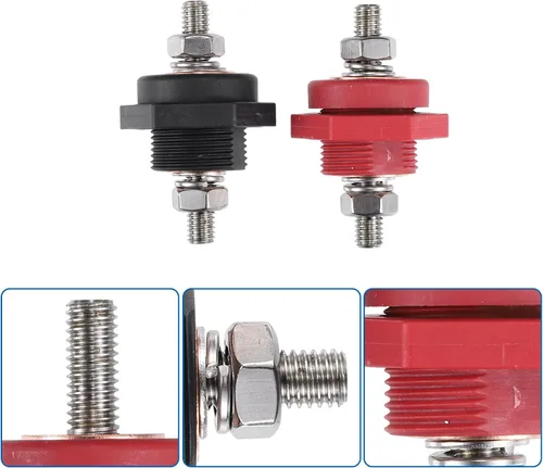 Miniatura 6 de uxcell 1 par de conectores de terminal de batería de panel de alta corriente de 3/8 pulgadas para camiones, automóviles, SUV, barcos